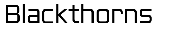 Blackthorns font preview